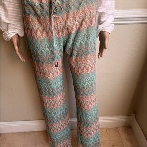 𝐌𝐨𝐨𝐧 & 𝐦𝐞𝐚𝐝𝐨𝐰 Colorful Knit Patterned Pants